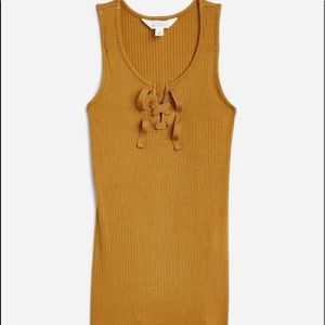 Auburn ribbed knit lace up tank